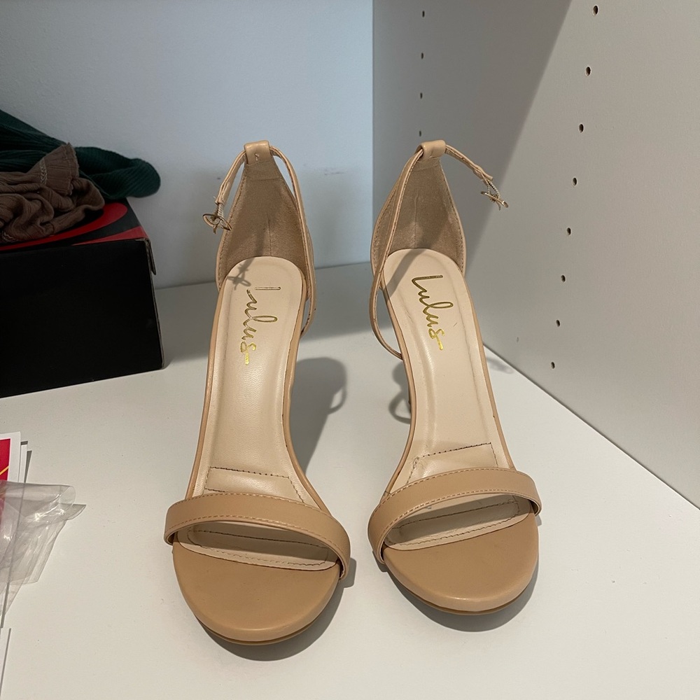 3-4 inch Nude Lulus Heel
